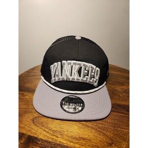 New York Yankees The Golfer  New Era Men's Throw Back Hat Snap Black Gray MLB
